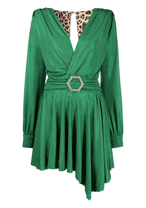 Philipp Plein Artemis crystal embellished mini dress - Green