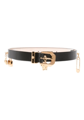 Versace Medusa Heritage Charms leather belt - Black