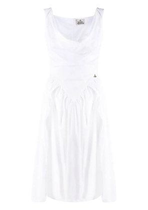 Vivienne Westwood Sunday cowl-neck cotton midi dress - White