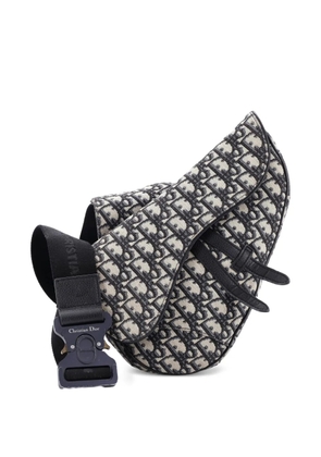 Christian Dior Pre-Owned Saddle Oblique Canvas crossbody bag - Blue