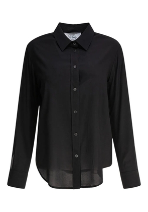 SLEEP NO MORE curved-hem button-down shirt - Black