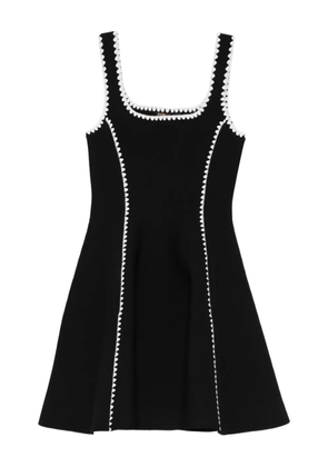 Maje scalloped-knitted midi dress - Black