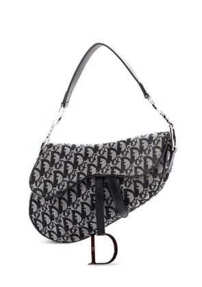 Christian Dior Pre-Owned Vintage Saddle Bag Diorissimo Canvas Medium shoulder bag - Black