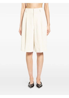 Petar Petrov pleated tailored shorts - Neutrals