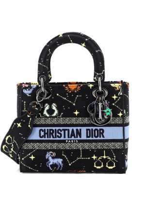 Christian Dior Pre-Owned Lady D-Lite Bag Embroidered Canvas Medium satchel - Black