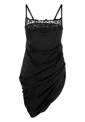 Jacquemus La Saudade Brodée satin minidress - Black