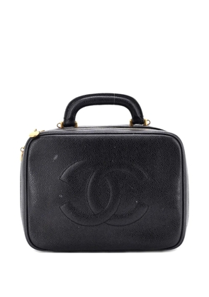 CHANEL Pre-Owned Timeless Zip Around Vanity Case Caviar Medium satchel - Black