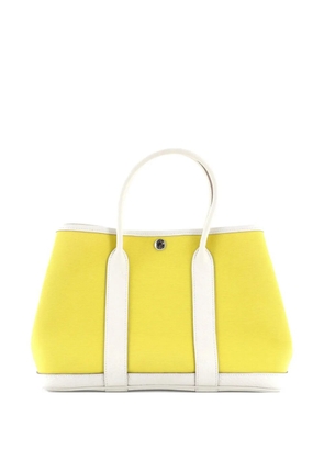 Hermès Pre-Owned Garden Party Toile and Leather 30 tote bag - White