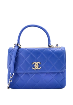 CHANEL Pre-Owned Trendy CC Top Handle Bag Quilted Lambskin Small shoulder bag - Blue