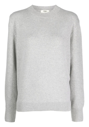 FENDI crew-neck wool-blend jumper - Grey
