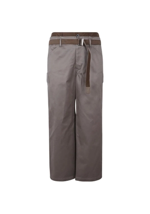 sacai twill cargo trousers - Grey