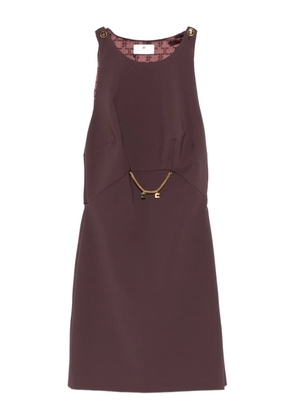 Elisabetta Franchi chain-embellished sleeveless dress - Brown
