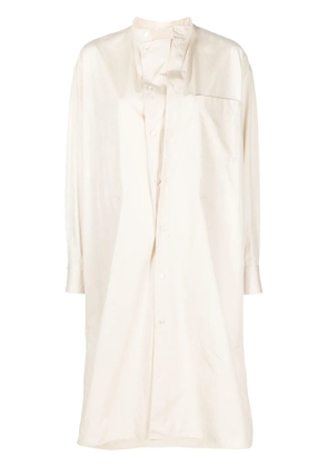 LEMAIRE band-collar cotton shirtdress - Neutrals