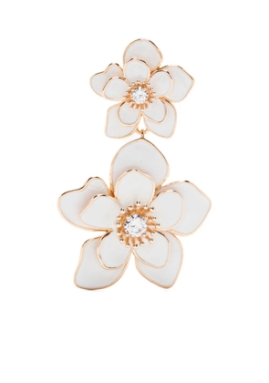 Self-Portrait flower tiered earrings - Gold