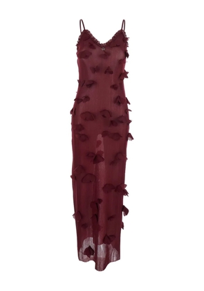 Coperni butterfly-embellished slip dress - Red