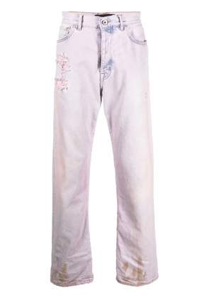 Purple Brand distressed straight-leg jeans - Pink