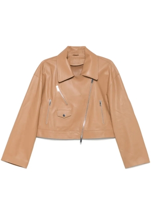 Desa 1972 leather biker jacket - Brown