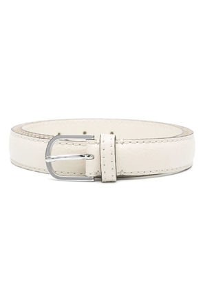 TOTEME Slim leather belt - Neutrals