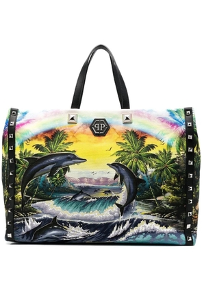 Philipp Plein graphic-print tote bag - Yellow