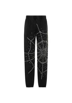Philipp Plein spiderweb strass joggers - Black