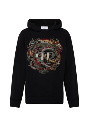Philipp Plein dragon-graphic hoodie - Black