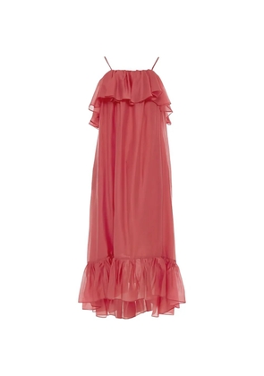 Devotion Aura square-neck midi dress - Pink