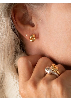 The Love Knot by Coralie 18K yellow gold Love Knot diamond earrings