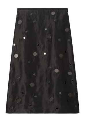 Tory Burch mirror-embellished skirt - Black