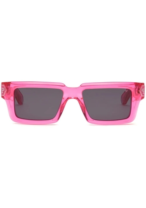 Philipp Plein Eyewear Dark Shapes Hexagon rectangle-frame sunglasses - Pink