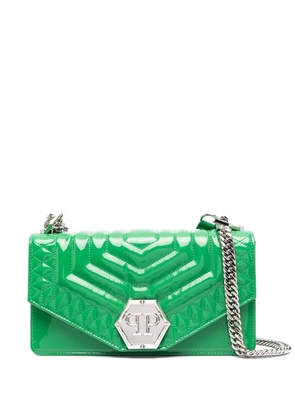 Philipp Plein hexagon-logo medium shoulder bag - Green