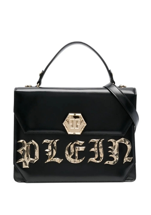 Philipp Plein Gothic Plein leather tote bag - Black