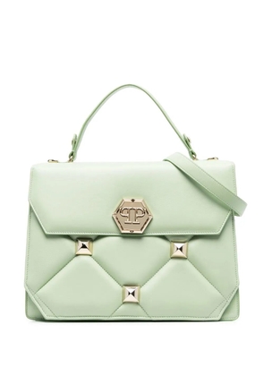 Philipp Plein logo stud-embellished tote bag - Green