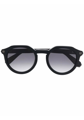 Philipp Plein Eyewear Globetrotter round sunglasses - Black