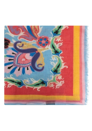 ETRO paisley-print scarf - Blue