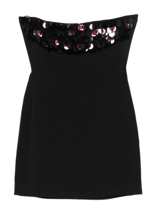 David Koma sequin-embellished strapless dress - Black