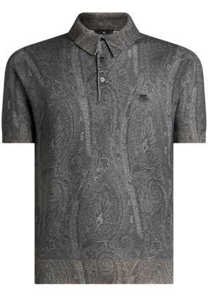 ETRO paisley-print polo shirt - Black