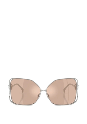 Versace Eyewear geometric logo sunglasses - Silver