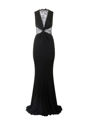 Roberto Cavalli lace-insert gown - Black