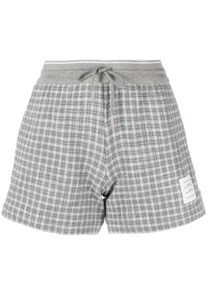Thom Browne checked tweed track shorts - Grey