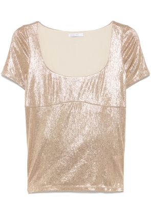 Patrizia Pepe foiled T-shirt - Gold