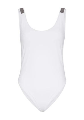 Brunello Cucinelli Monili chain-embellished swimsuit - White