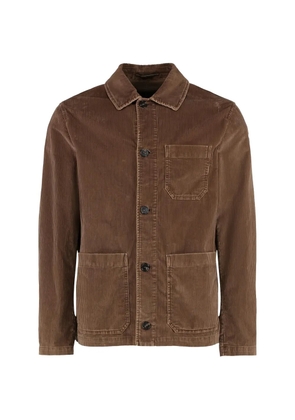 slowear corduroy-effetc pocket shirt - Brown
