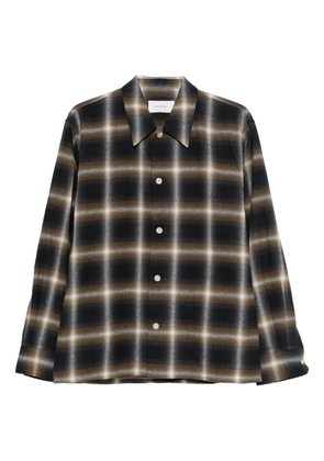 Second/Layer Logan buttoned check shirt - Black