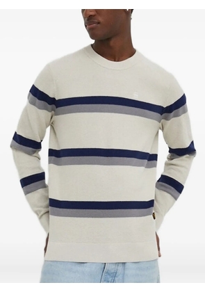 G-Star RAW striped crew-neck sweater - Neutrals
