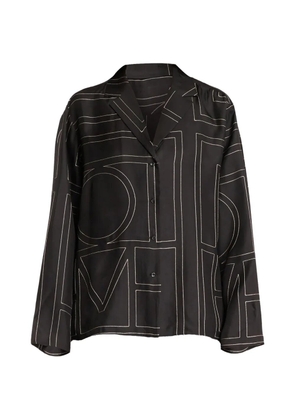 TOTEME monogram buttoned shirt - Black
