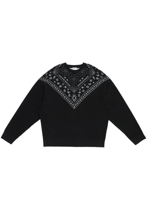 COUNTY OF MILAN bandana-print crew-neck jumper - Black