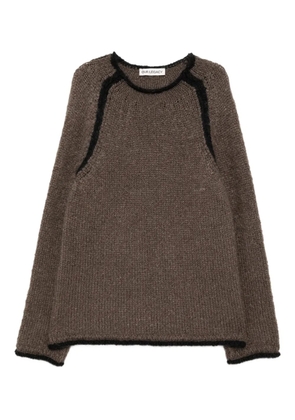 OUR LEGACY Rider contrasting-trim sweater - Brown