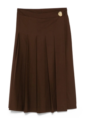 Fabiana Filippi pleated midi skirt - Brown