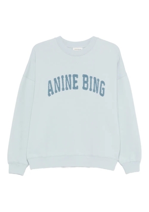 ANINE BING Miles logo blue sweatshirt