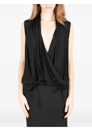 Société Anonyme April draped sleeveless top - Black